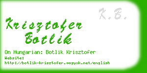 krisztofer botlik business card